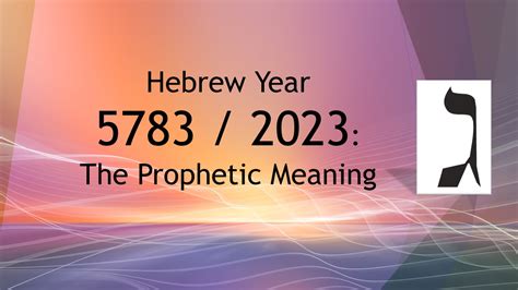 Network Steve. . 5783 hebrew year prophetic meaning